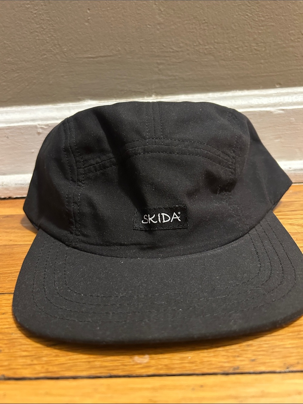 SKIDA Original Brim Hat
 Black Five-Panel Cap